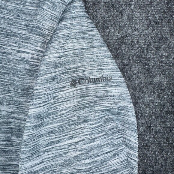 Columbia Top Womens Medium Turtleneck Sweatshirt Gray Heathered Split Hem Pullov - Picture 5 of 8